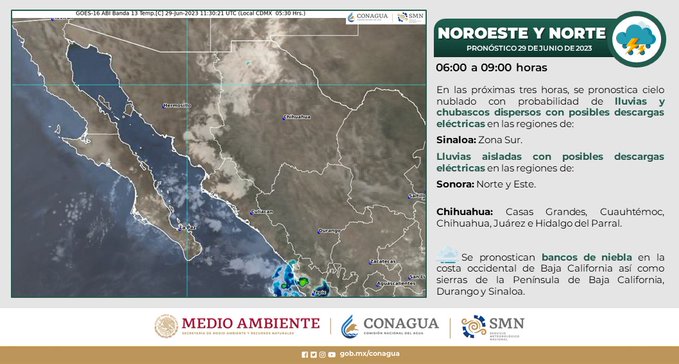 Lluvias Aisladas Y Rayos En Regiones Esta Ma Ana Conagua Encorto News